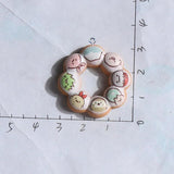 10Pcs Cartoon Donut Resin Charms for DIY Jewelry Making
