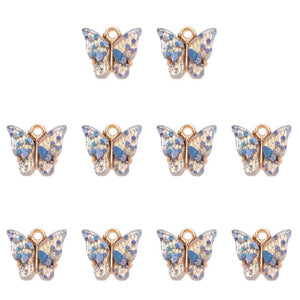 Colorful Acrylic Butterfly Necklace Pendant for Jewelry Making