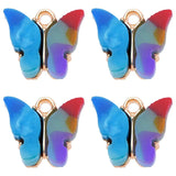 Colorful Acrylic Butterfly Necklace Pendant for Jewelry Making