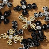10pcs Sparkling Rhinestone Cross Charms for DIY Jewelry Making