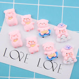10pcs Animal Pig Heart Eye Lovely Pendant Charms for Jewelry DIY
