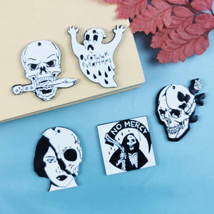 10PCS Acrylic Dangle Charms Ghost Skull Death Charm