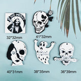 10PCS Acrylic Dangle Charms Ghost Skull Death Charm