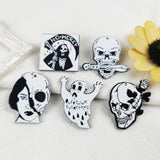 10PCS Acrylic Dangle Charms Ghost Skull Death Charm