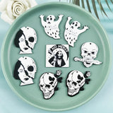 10PCS Acrylic Dangle Charms Ghost Skull Death Charm