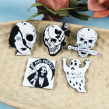 10PCS Acrylic Dangle Charms Ghost Skull Death Charm