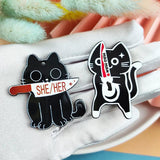 10pcs Cat With Bloody Acrylic Charms DIY Jewelry Making Earring Finding