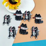 10pcs Cat With Bloody Acrylic Charms DIY Jewelry Making Earring Finding