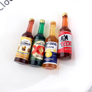 10Pcs Punk Beer Bottle Floating Charms Diy Jewelry Resin Pendant Craft C405