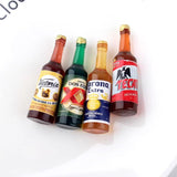10Pcs Punk Beer Bottle Floating Charms Diy Jewelry Resin Pendant Craft C405