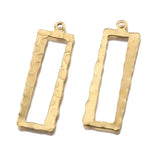 20Pcs Raw Brass Rectangle Frame Pendants Resin Mold Charms