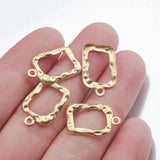 20Pcs Raw Brass Rectangle Frame Pendants Resin Mold Charms