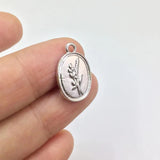 20pcs 12*16mm The Flower Zinc Alloy Coin Necklace DIY 2 Colors
