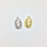 20pcs 12*16mm The Flower Zinc Alloy Coin Necklace DIY 2 Colors