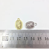 20pcs 12*16mm The Flower Zinc Alloy Coin Necklace DIY 2 Colors