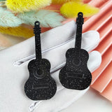 10pcs Glitter Guitar Acrylic Charms for Jewelry Making DIY