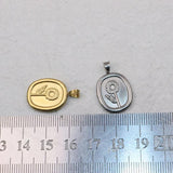 3pcs 18*20mm High 18K Flower Charms Pendant DIY Necklace Unfading 2 Colors