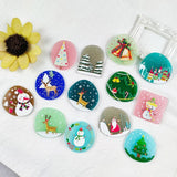 10pcs Christmas Acrylic Snowman Deer Charms DIY Jewelry Make