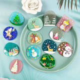 10pcs Christmas Acrylic Snowman Deer Charms DIY Jewelry Make
