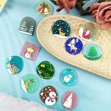 10pcs Christmas Acrylic Snowman Deer Charms DIY Jewelry Make