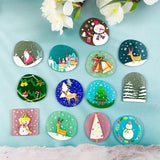 10pcs Christmas Acrylic Snowman Deer Charms DIY Jewelry Make