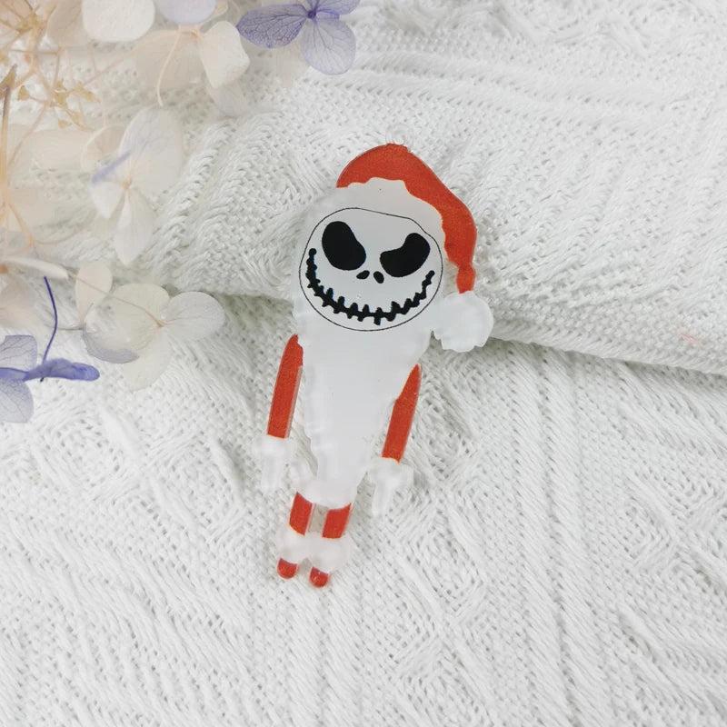 10pcs Skull Face Santa Charms Xmas Earring Keychains DIY Pendants