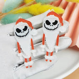 10pcs Skull Face Santa Charms Xmas Earring Keychains DIY Pendants
