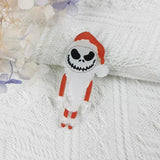 10pcs Skull Face Santa Charms Xmas Earring Keychains DIY Pendants