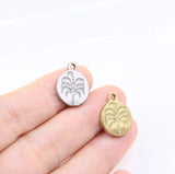 5pcs 15mm Stainless Steel High Tree Girl Charms Pendant DIY Jewelry