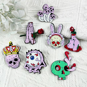 10pcs Halloween Skull Head Acrylic Charms Jewelry Making DIY