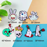 10pcs Halloween Skull Head Acrylic Charms Jewelry Making DIY