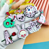 10pcs Halloween Skull Head Acrylic Charms Jewelry Making DIY