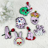 10pcs Halloween Skull Head Acrylic Charms Jewelry Making DIY
