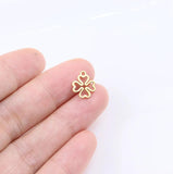 10pcs Stainless Steel Leaves Charm Pendant Set for DIY Jewelry
