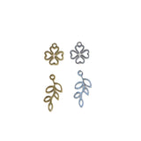 10pcs Stainless Steel Leaves Charm Pendant Set for DIY Jewelry