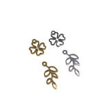 10pcs Stainless Steel Leaves Charm Pendant Set for DIY Jewelry