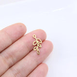 10pcs Stainless Steel Leaves Charm Pendant Set for DIY Jewelry