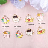 10pcs Cartoon Mug Cat Earrings DIY Jewelry Charms