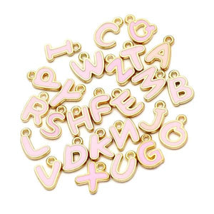 26pcs Alphabet Enamel Charms for Jewelry Making DIY Earring Bracelet Necklace