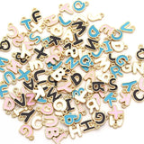 26pcs Alphabet Enamel Charms for Jewelry Making DIY Earring Bracelet Necklace