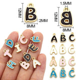 26pcs Alphabet Enamel Charms for Jewelry Making DIY Earring Bracelet Necklace