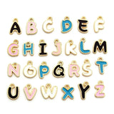 26pcs Alphabet Enamel Charms for Jewelry Making DIY Earring Bracelet Necklace