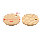 50pcs Brass Round Hammered Charms Dog Tag Pendants for DIY Earrings