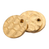 50pcs Brass Round Hammered Charms Dog Tag Pendants for DIY Earrings
