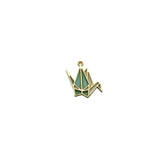 10pcs Drop Oil Thousand Paper Crane Enamel Charms Pendants Jewelry Findings