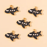 20Pcs 16x21mm Airplane Alloy Charms in 5 Colors for DIY Jewelry Making