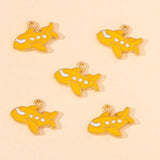 20Pcs 16x21mm Airplane Alloy Charms in 5 Colors for DIY Jewelry Making
