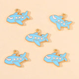 20Pcs 16x21mm Airplane Alloy Charms in 5 Colors for DIY Jewelry Making