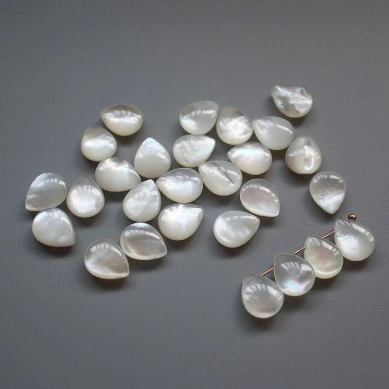 5pcs Natural Mother-of-pearl Pendant 8x10mm Side Hole Jewelry Making DIY