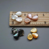 5pcs Natural Mother-of-pearl Pendant 8x10mm Side Hole Jewelry Making DIY
